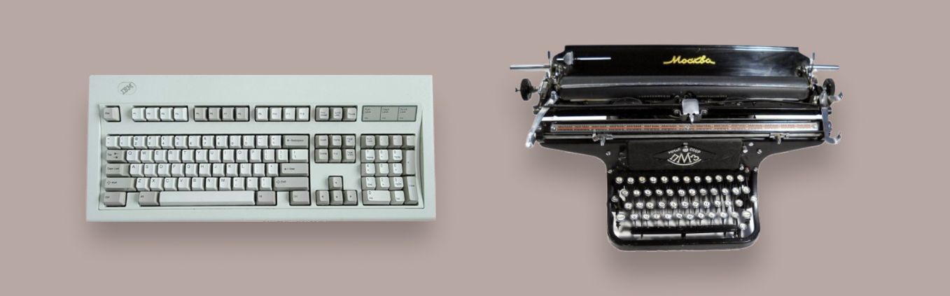 Изображения двух клавиатур-референсов для двух типов ретро-клавиатур
