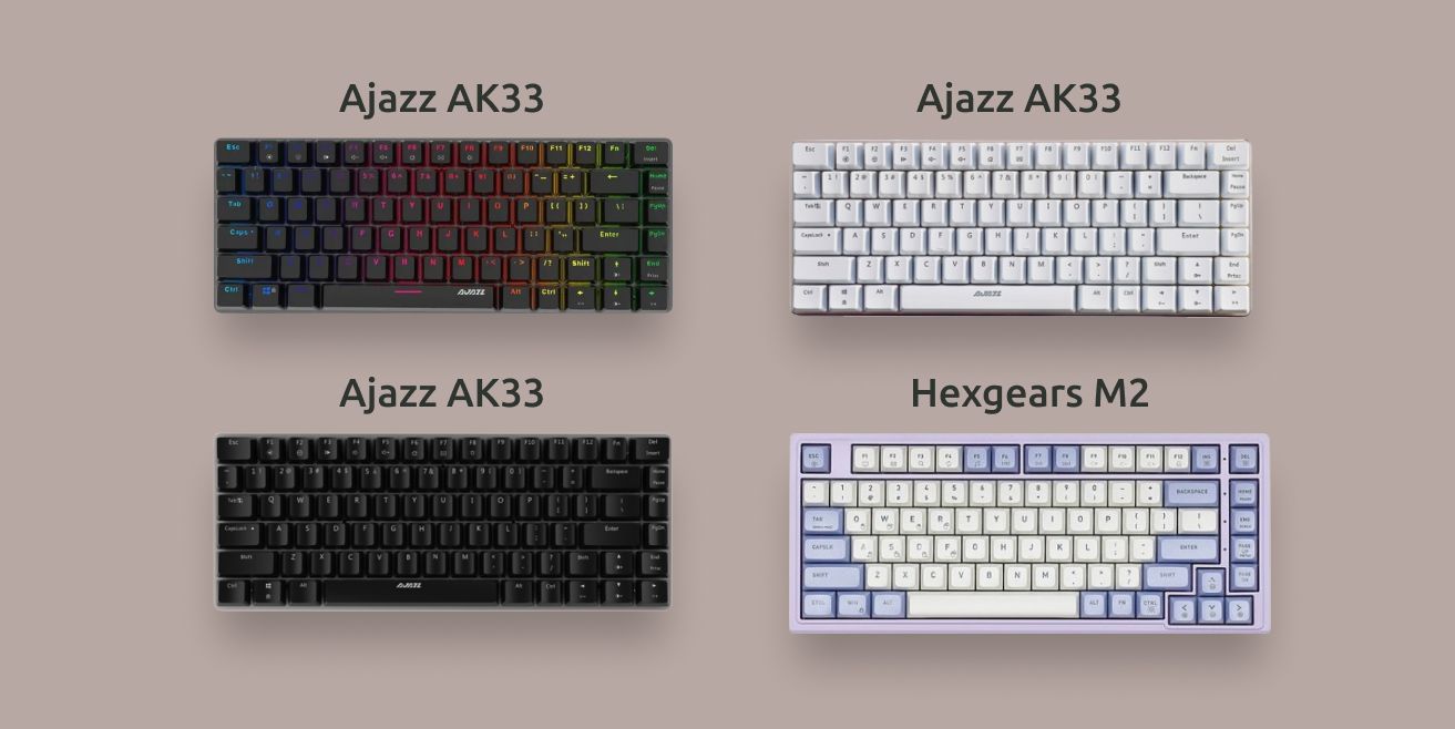 Три варианта механической клавиатуры Ajazz AK33