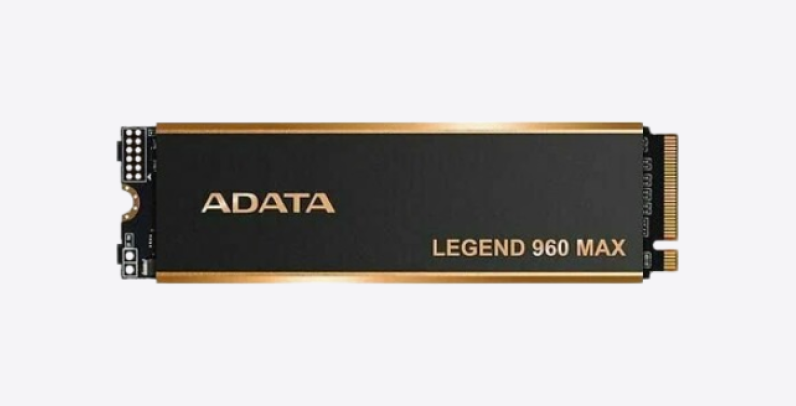 Изображение твердотельного накопителя ADATA Legend 960 MAX на светло-сером фоне