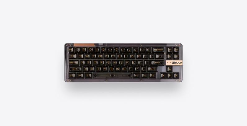 Изображение механической клавиатуры KiiBOOM Phantom 68 на светло-сером фоне