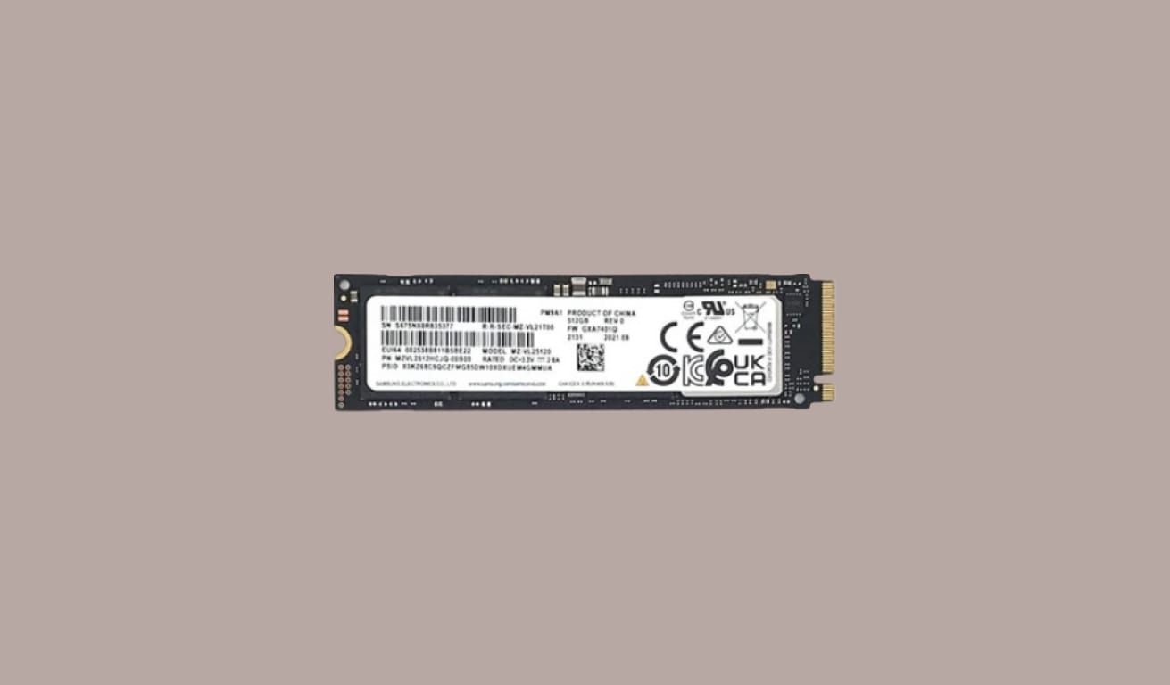 Изображение твердотельного накопителя Samsung PM9A1.