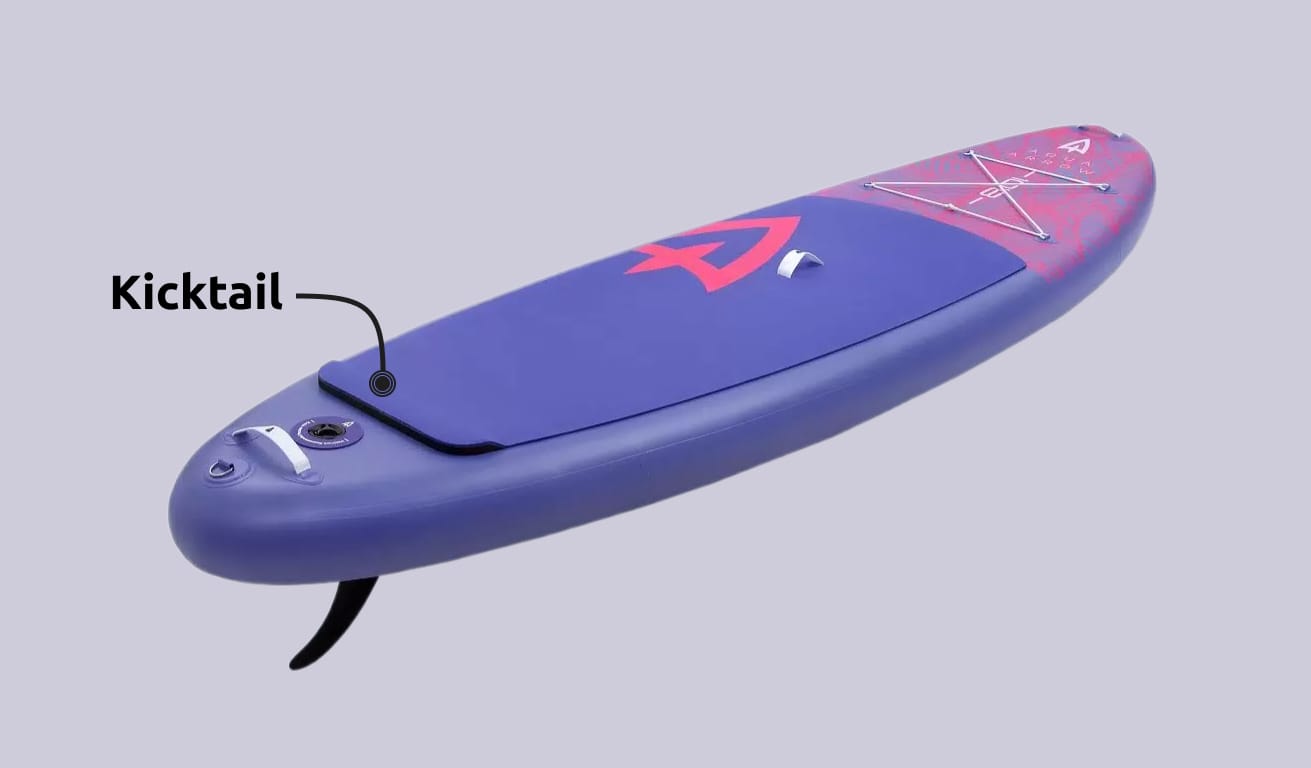 Изображение сапборда Aqua Arrow 10.8' ART с киктейлом.
