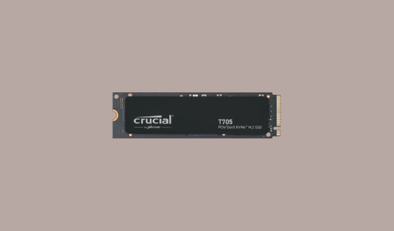 Изображение твердотельного накопителя пятого поколения PCI Express Crucial T705.