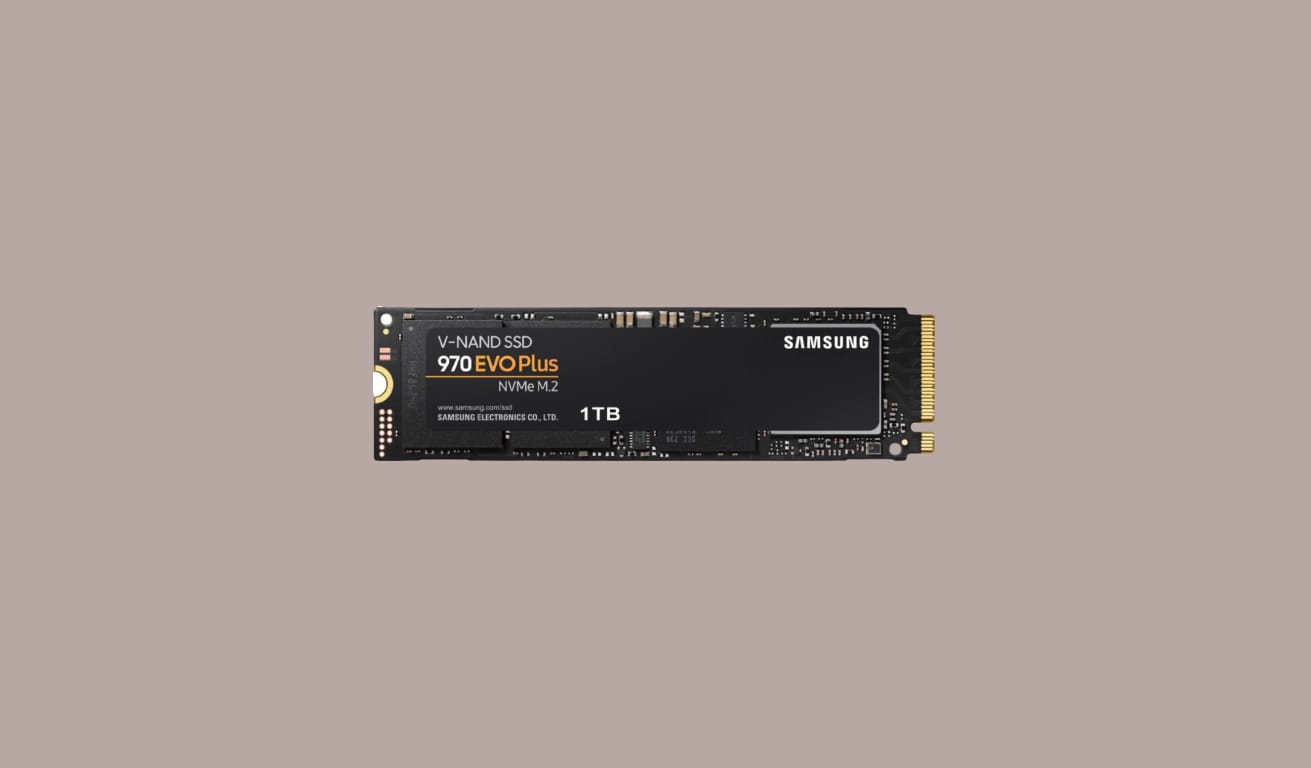 Изображение твердотельного накопителя Samsung 970 Evo Plus.