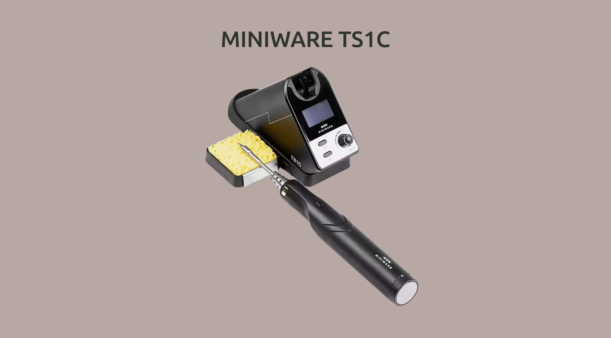 Изображение беспроводной конденсаторной паяльной станции MINIWARE TS1C.