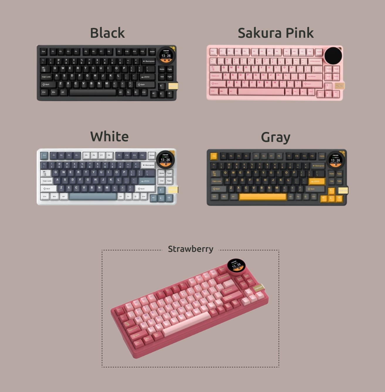 Цветовые варианты Feker K75.