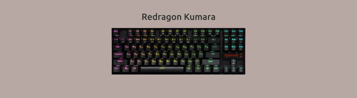 Redragon Kumara на монохромном фоне.