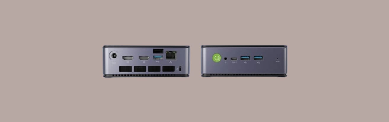 Изображение сторон с разъёмами GMKtec NucBox K2.