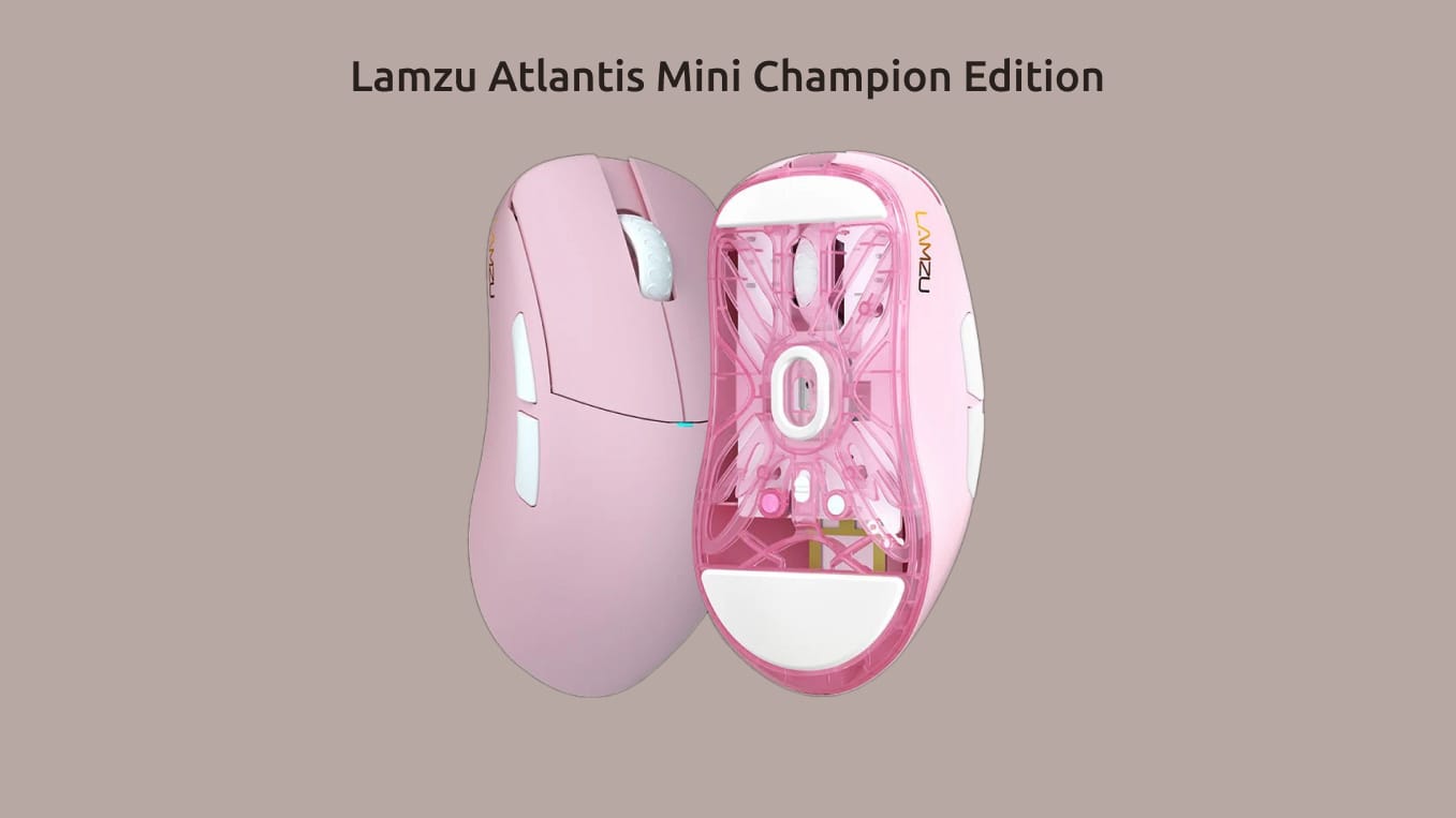 LAMZU Atlantis Mini Champion Edition в розовом цвете.