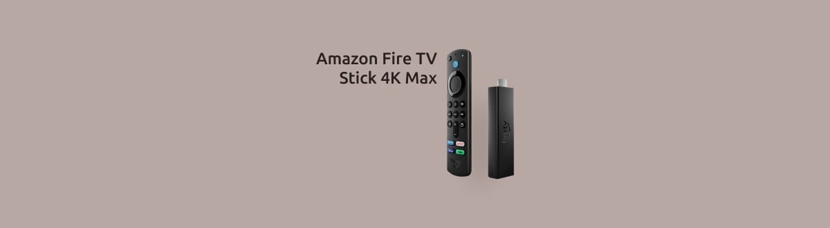 Amazon Fire TV Stick 4K Max на однотонном фоне.