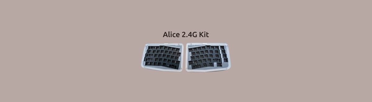 Alice 2.4G Kit на одноцветном фоне.