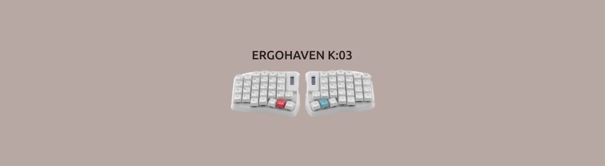 ERGOHAVEN K:03 на монохромном фоне.