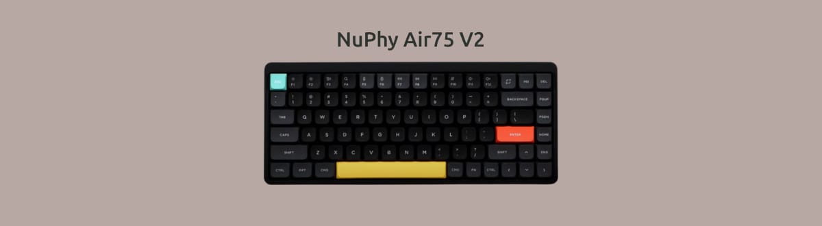NuPhy Air75 V2 на монохромном фоне.