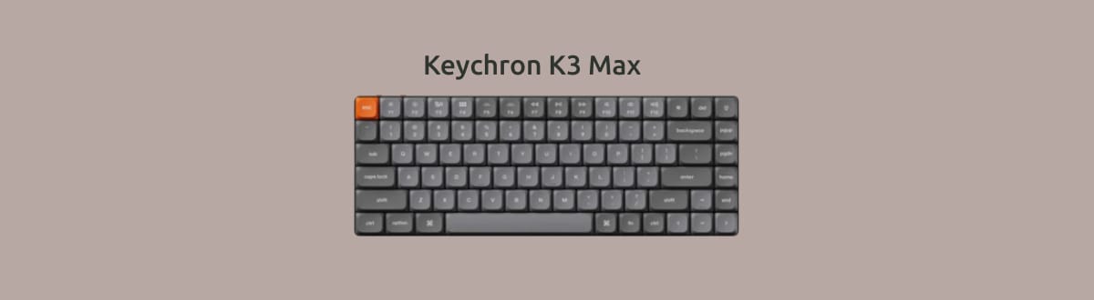 Keychron K3 Max на монохромном фоне.