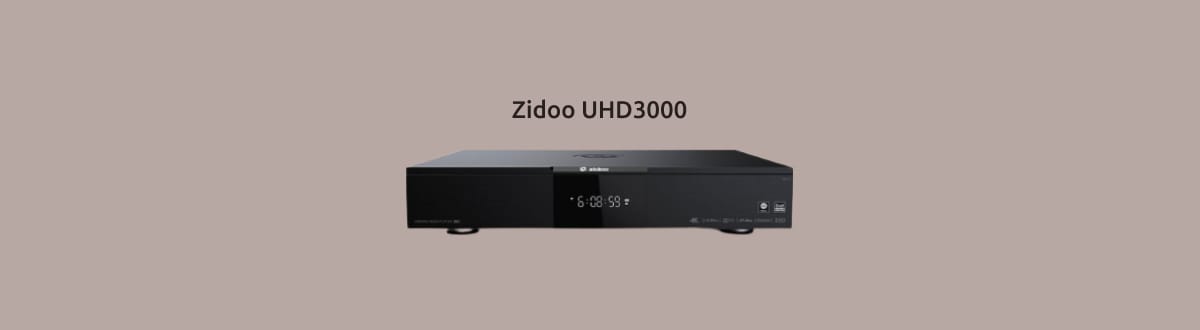 Zidoo UHD3000 на однотонном фоне.