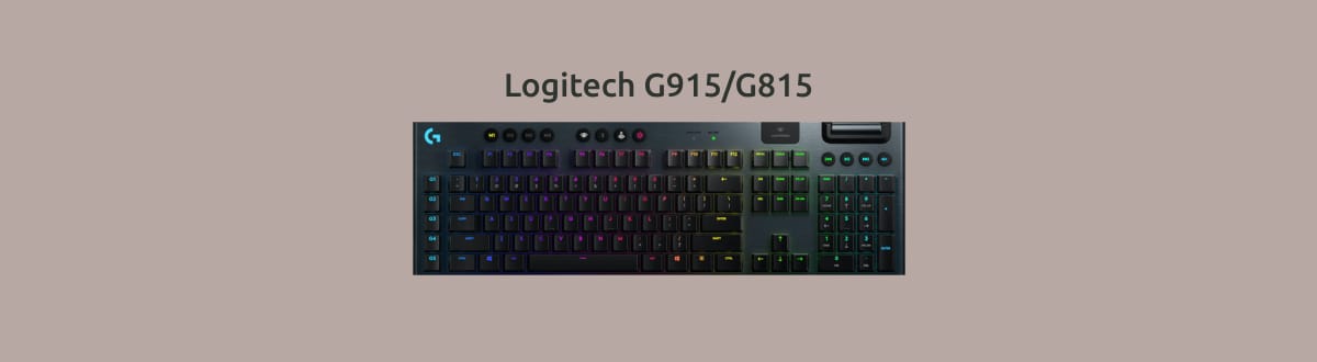 Logitech G915 и G815 на монохромном фоне.
