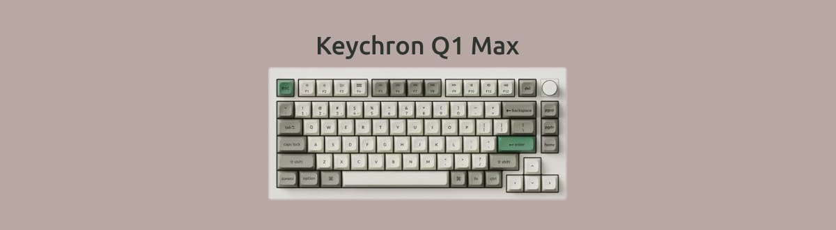 Keychron Q1 Max на монохромном фоне.
