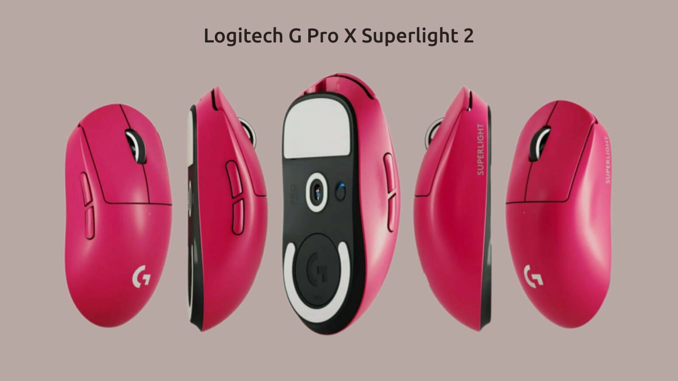 Изображение Logitech G Pro X Superlight 2 с пяти сторон.