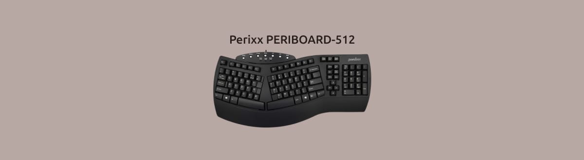 Perixx PERIBOARD-512 на светло-коричневом фоне.