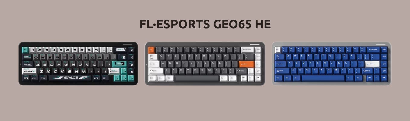 FL·ESPORTS GEO65 HE в трёх цветовых решениях.