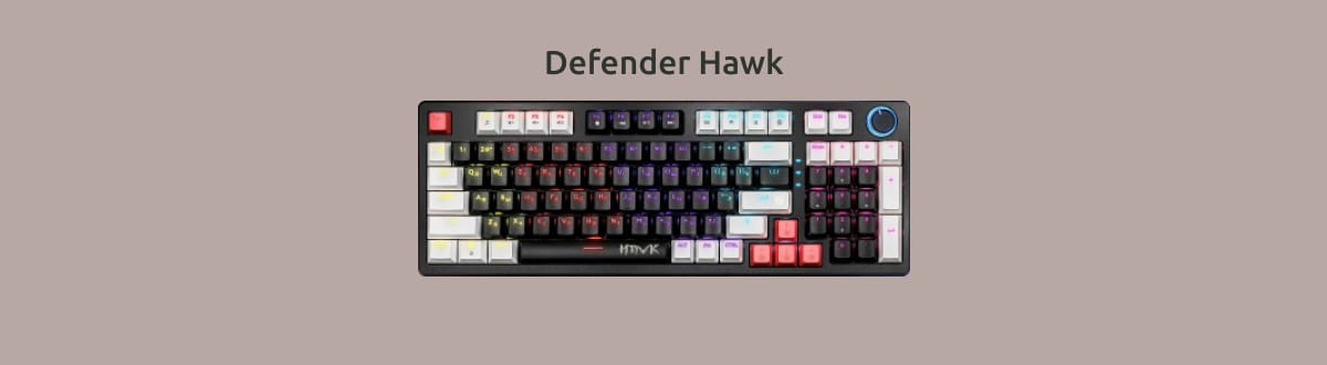 Defender Hawk на однотонном фоне.