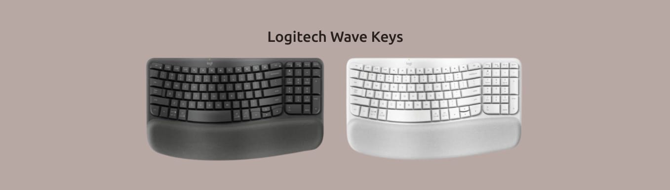 Wave Keys в сером и белом исполнении на монохромном фоне.