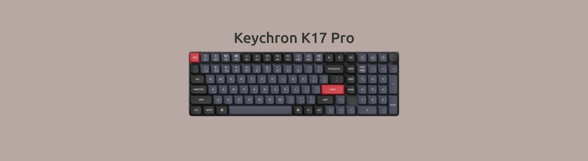 Keychron K17 Pro на монохромном фоне.