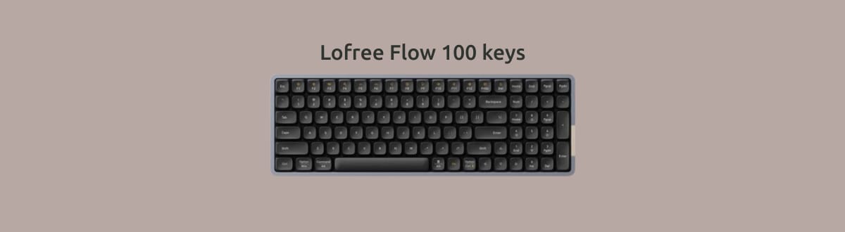 Lofree Flow 100-key на монотонном фоне.