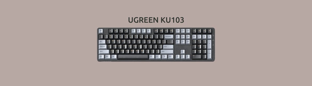 Изображение UGREEN KU103 на монохромном фоне.
