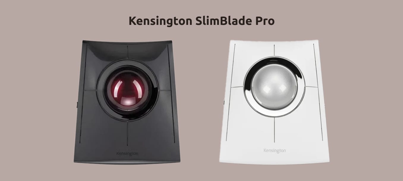 Kensington SlimBlade Pro на монохромном фоне.