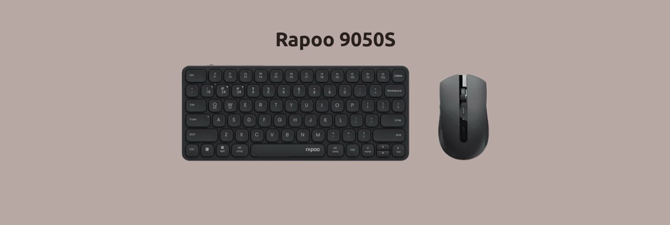Rapoo 9050S на однотонном фоне.