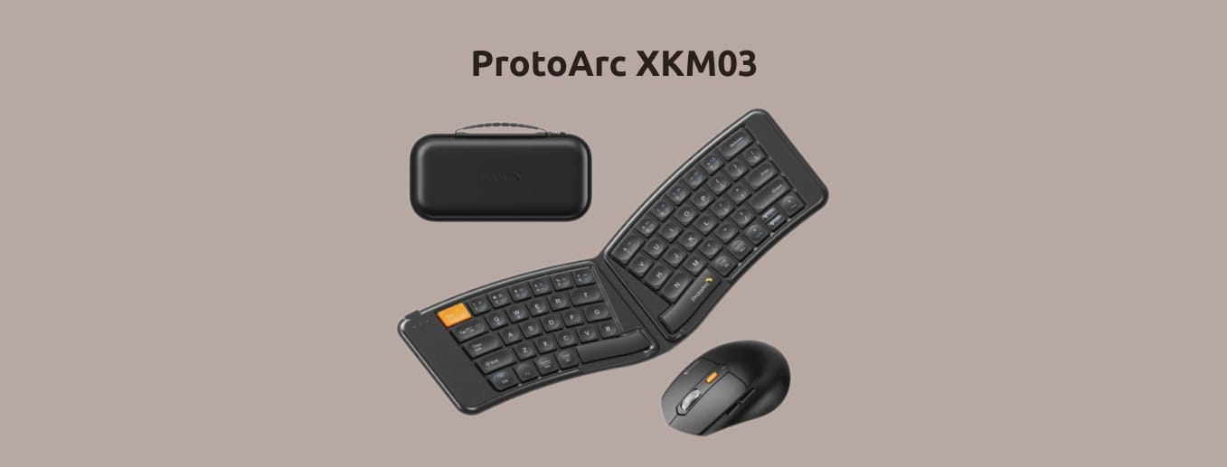 ProtoArc XKM03 на однотонном фоне.