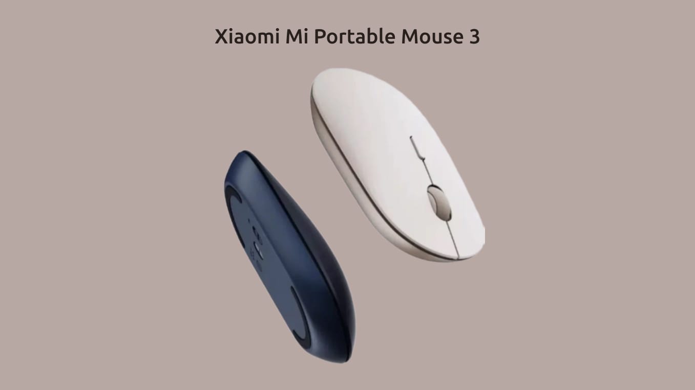 Xiaomi Mi Portable Mouse 3 в чёрном и кремовом цветах корпуса.