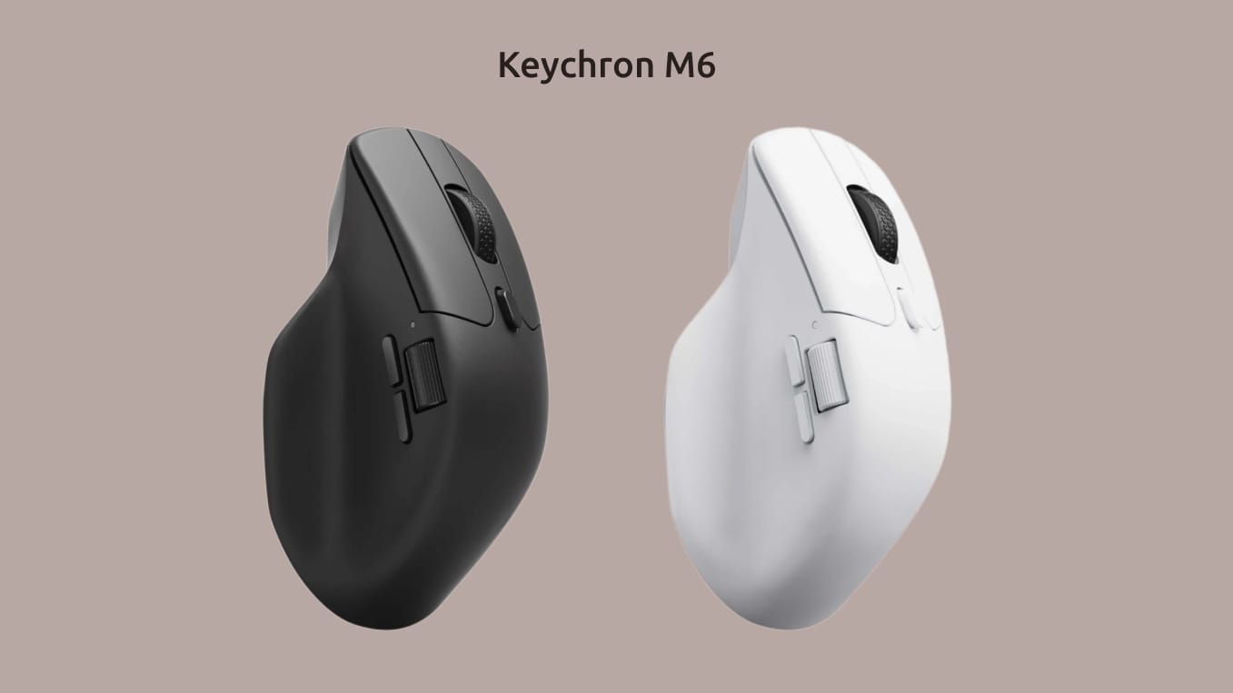 Keychron M6 в чёрном и белом вариантах корпуса.