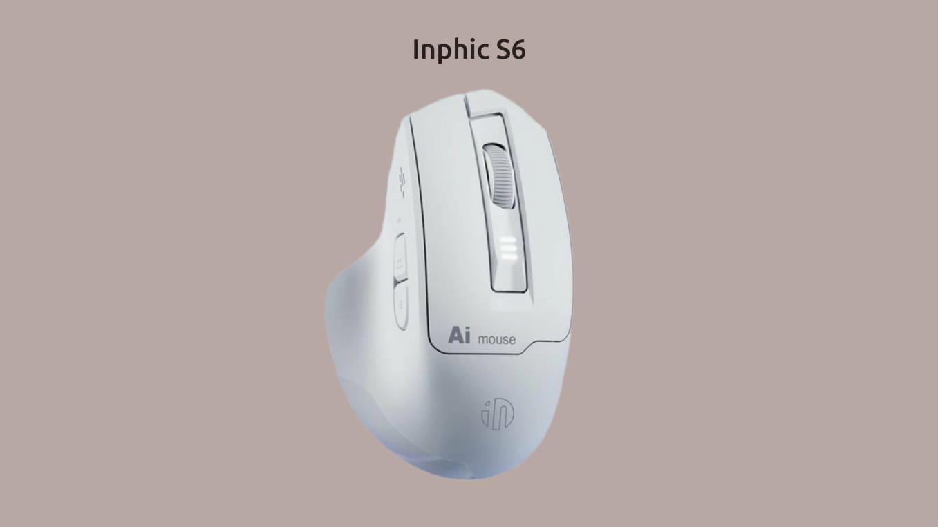 Inphic S6 на монохромном фоне, вид сверху.