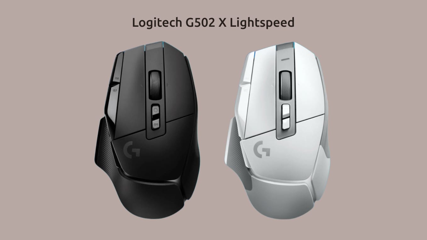 Logitech G502 X Lightspeed в тёмном и светлом вариантах корпуса.