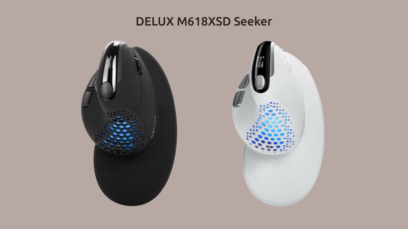 Delux M618XSD Seeker в чёрном и белом цветах корпуса.