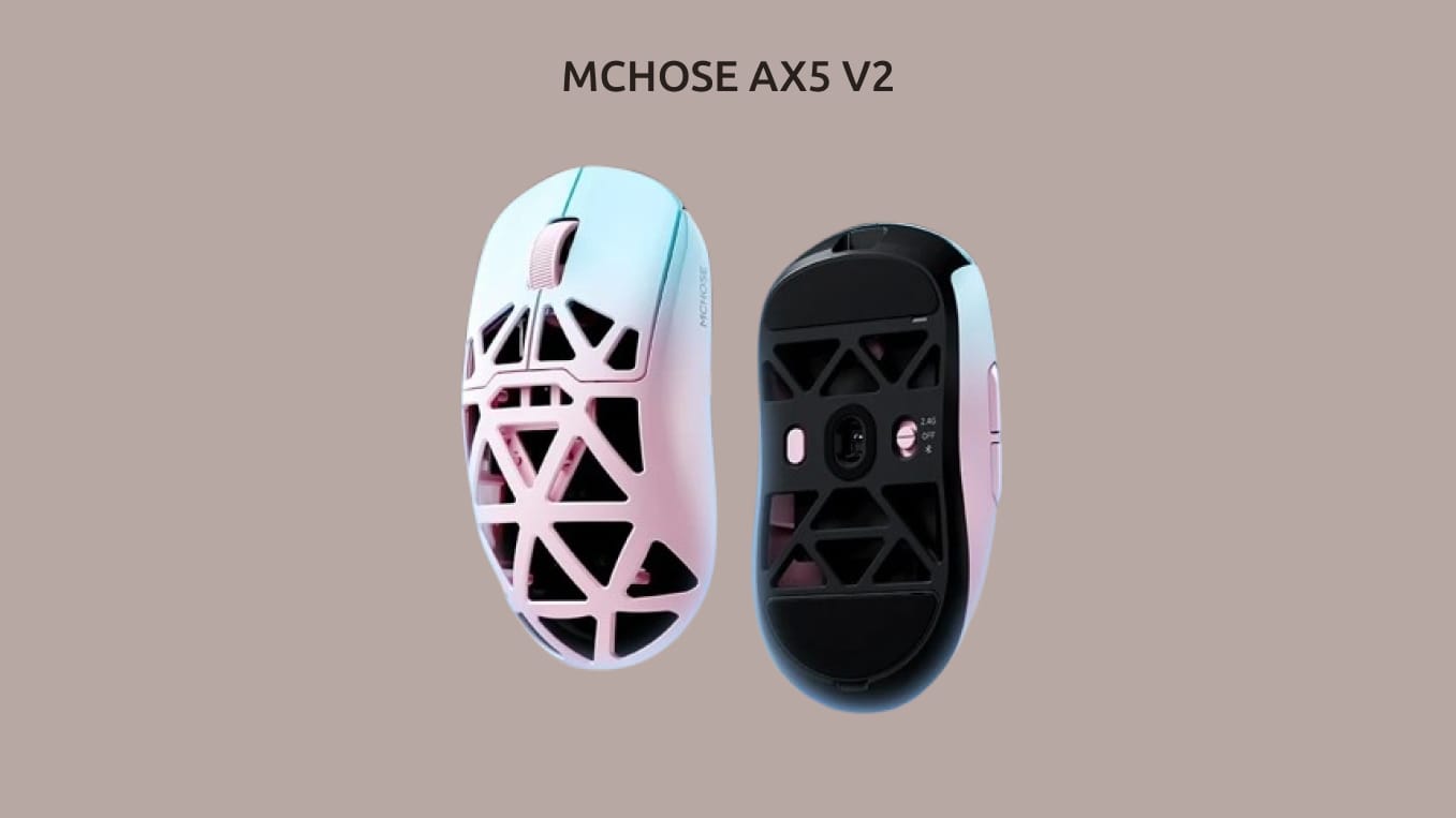 Изображения верха и низа розово-голубой MCHOSE AX5 V2.