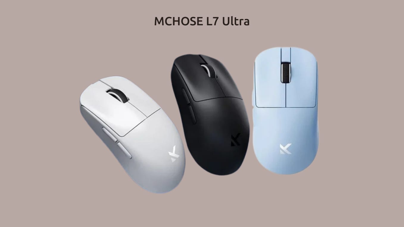 MCHOSE L7 Ultra в трёх вариантах цвета: белом, чёрном и голубом.