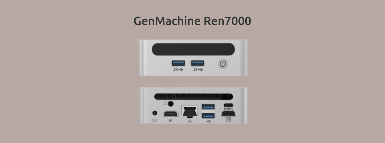 Изображение на монохромном фоне бюджетного неттопа GenMachine Ren7000.