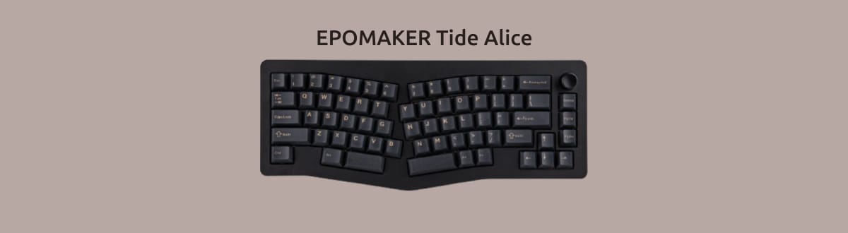 EPOMAKER Tide Alice на монотонном светло-коричневом фоне.