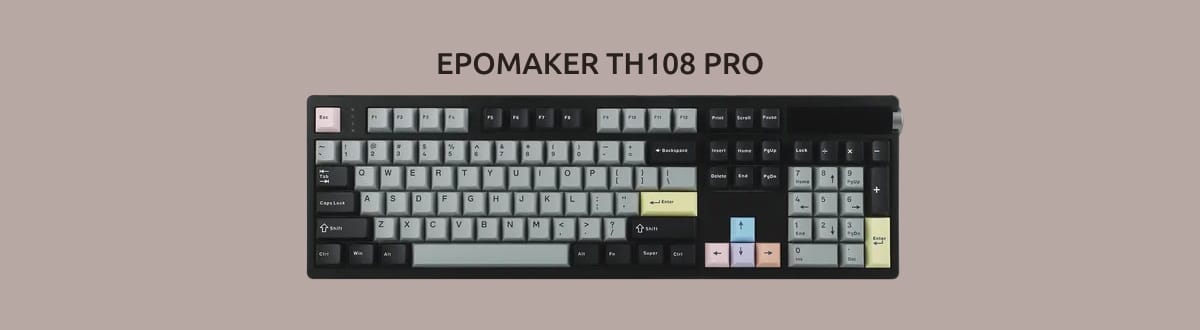 EPOMAKER TH108 PRO на монотонном фоне.