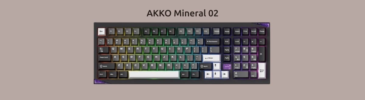 AKKO Mineral 02 на монотонном фоне.