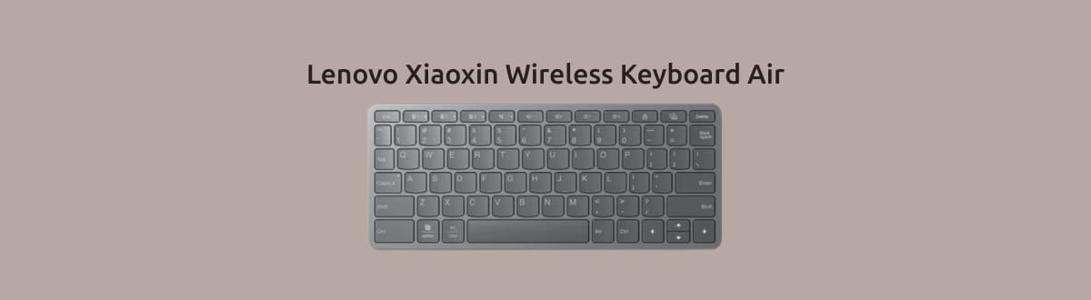 Lenovo Xiaoxin Wireless Keyboard Air на монохромном фоне.
