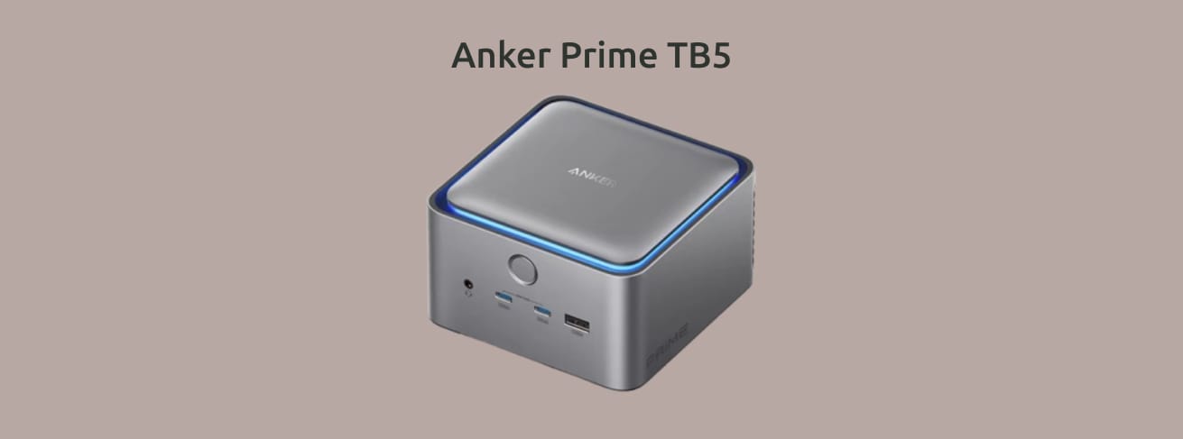Anker Prime TB5 в изометрии на монохромном фоне.