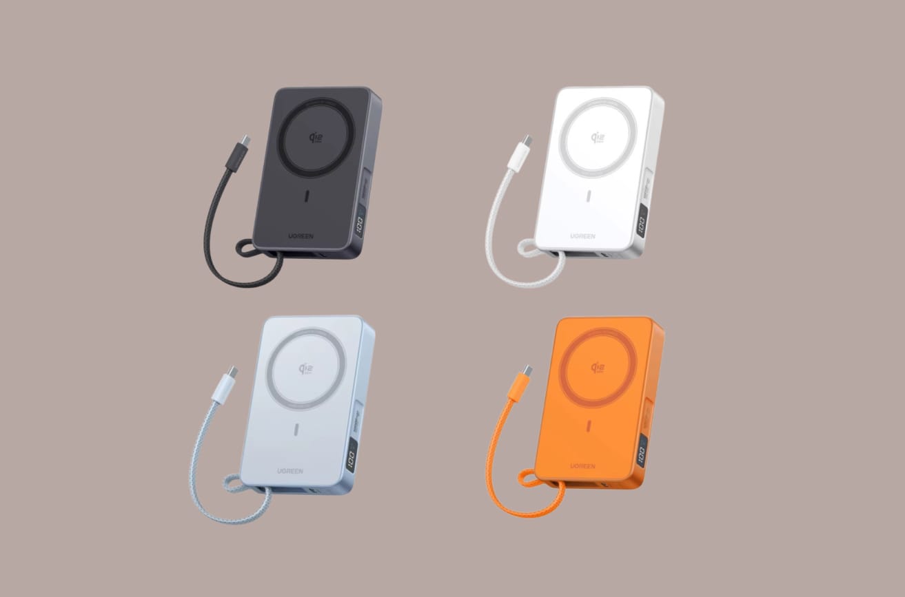 UGREEN Qi2.2 25W в четырёх цветовых решениях.