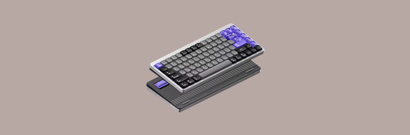 NuPhy Air75 HE на монохромном фоне.