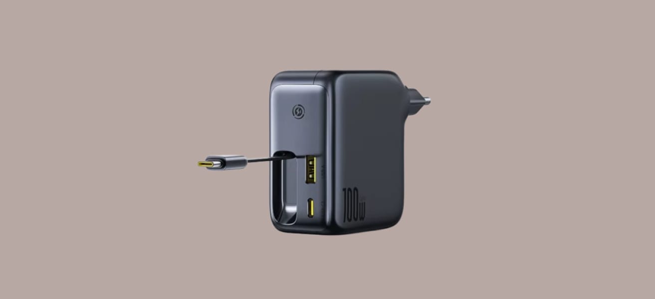 Baseus EnerCore CJ11 100W на монотонном фоне.