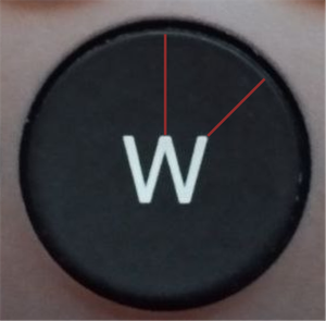 Лазерная гравировка на круглых клавишах клавиатуры без кириллицы